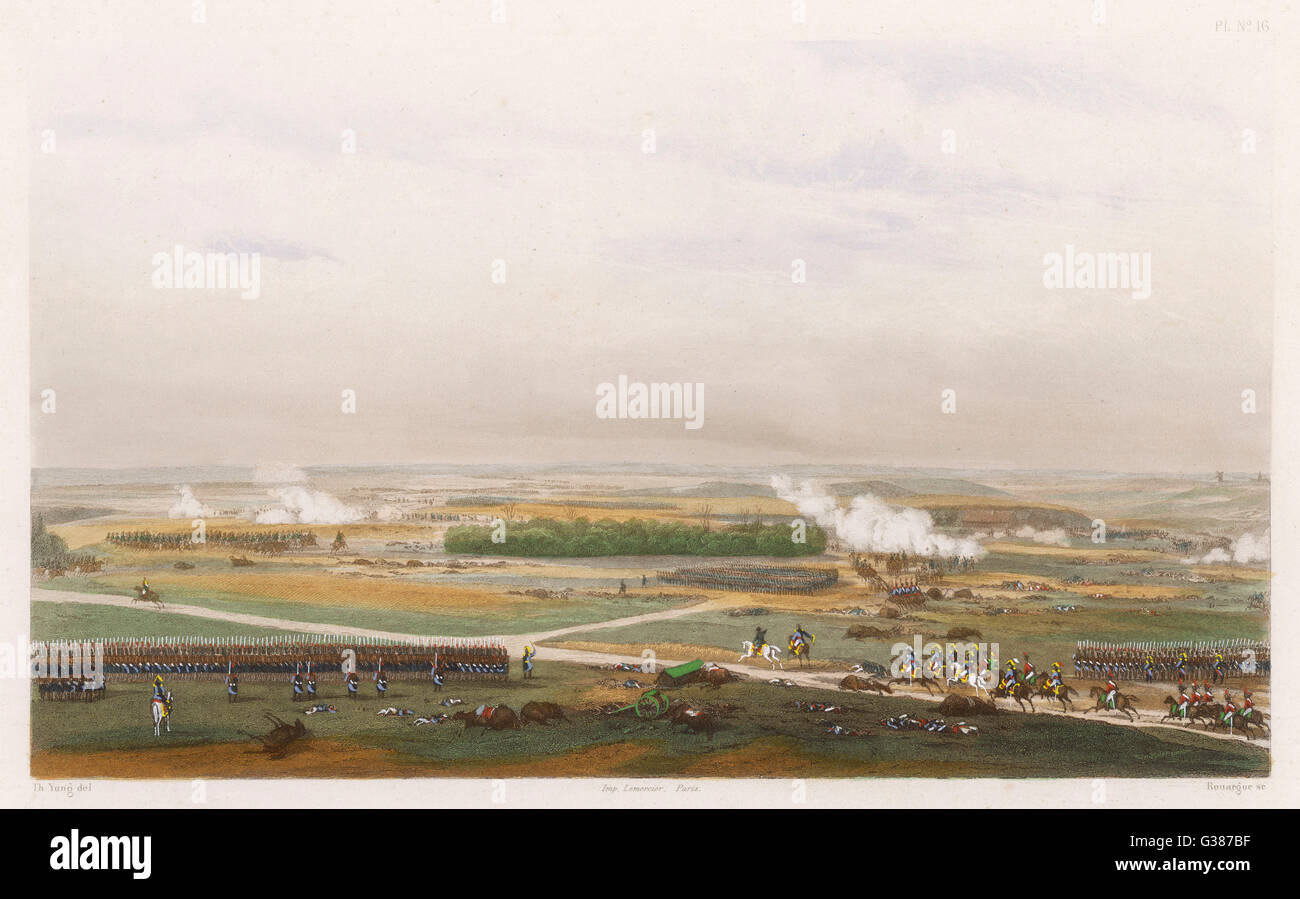 Campagne EN FRANCE bataille de Craonne Napoléon à l'encontre de l'armée alliée sous Blucher, bien que deux fois la taille de la force française Date : 7 Mars 1814 Banque D'Images