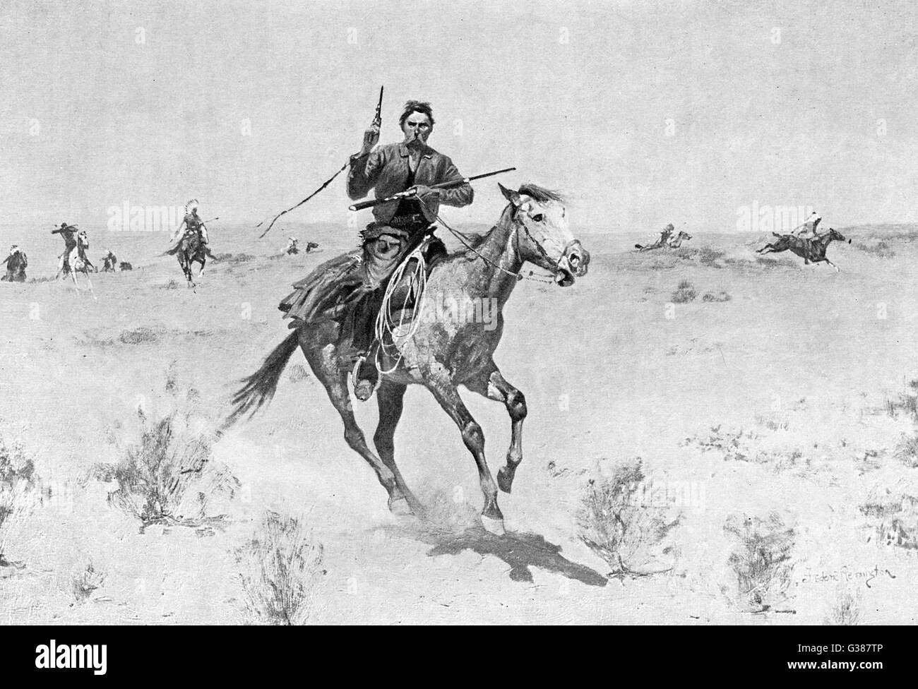 PIONNIER DANS TROUBLE/1895 Banque D'Images