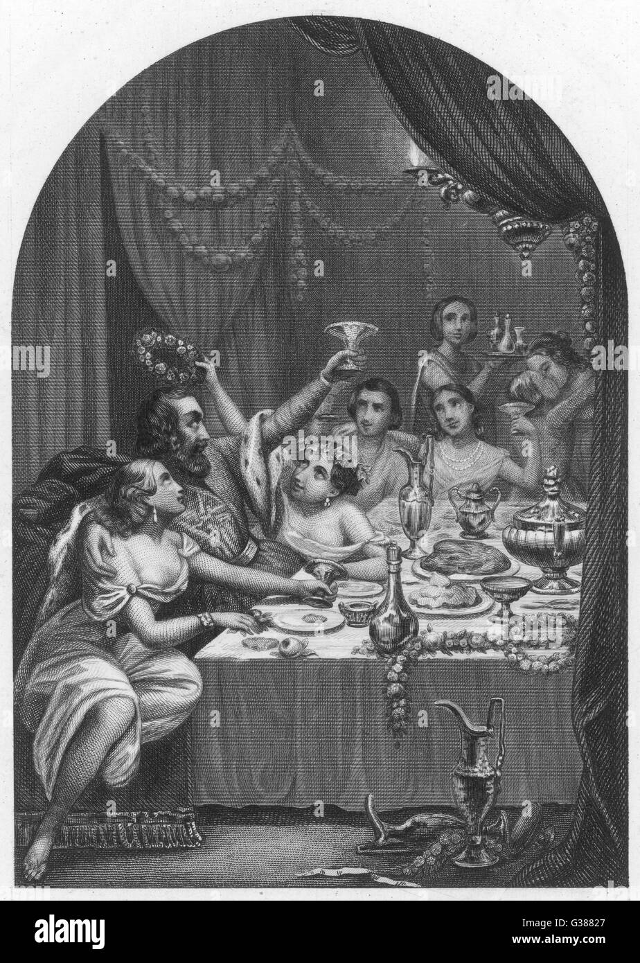 Dîner au Pope Alexander VI (Borgia) Banque D'Images