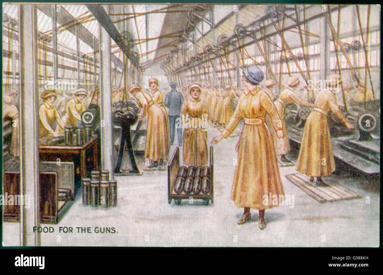 Les femmes travaillant dans l'usine de munitions Date : 1914 - 1918 Banque D'Images