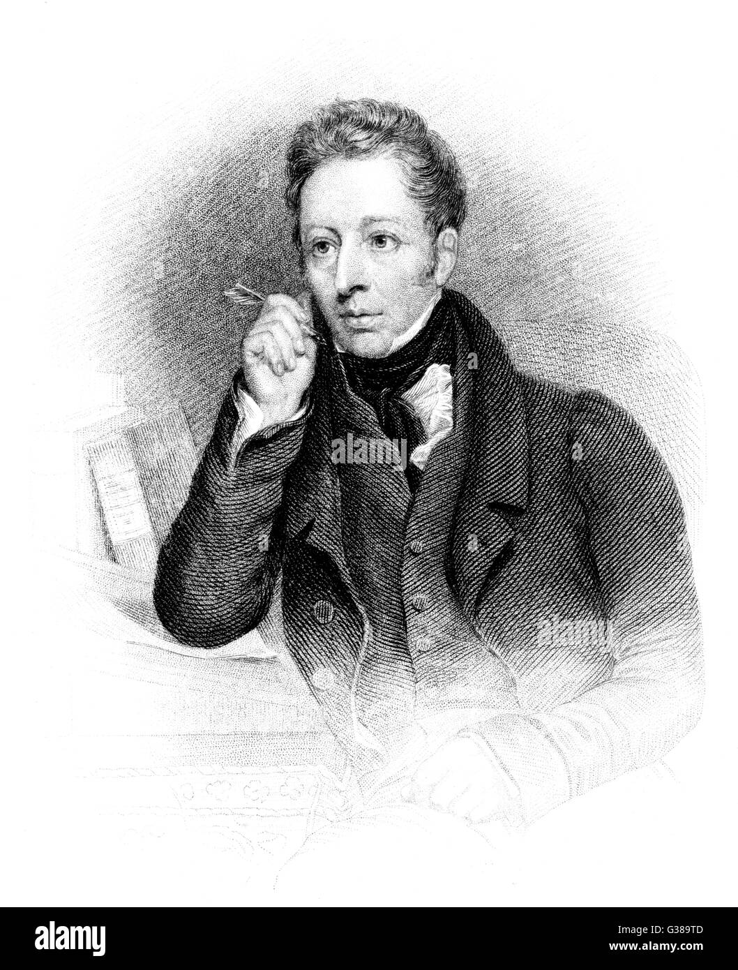 WILLIAM JAMES - l'historien naval Date : 1827 Banque D'Images