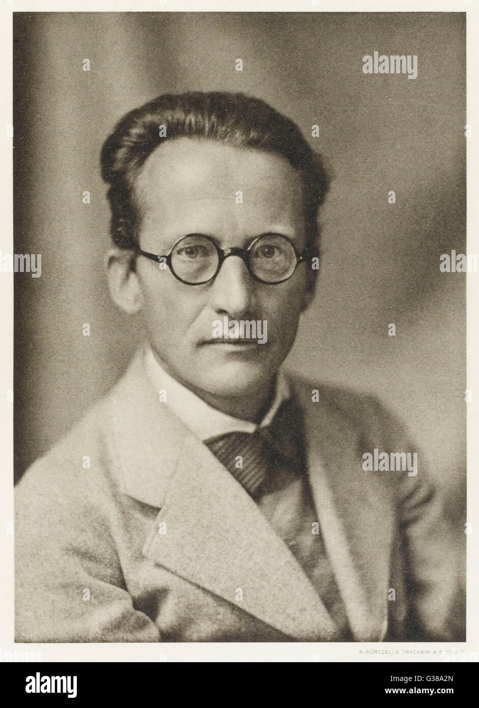 ERWIN SCHRODINGER physicien autrichien dont la recherche dans des particules subatomiques est la base de la mécanique quantique Date : 1887 - 1961 Banque D'Images
