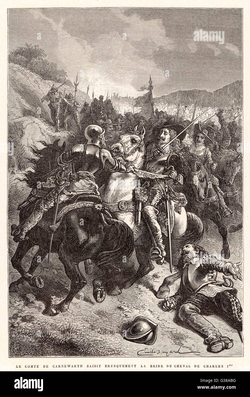 ROYAUME-UNI/GUERRE CIVILE/NASEBY 1645 Banque D'Images