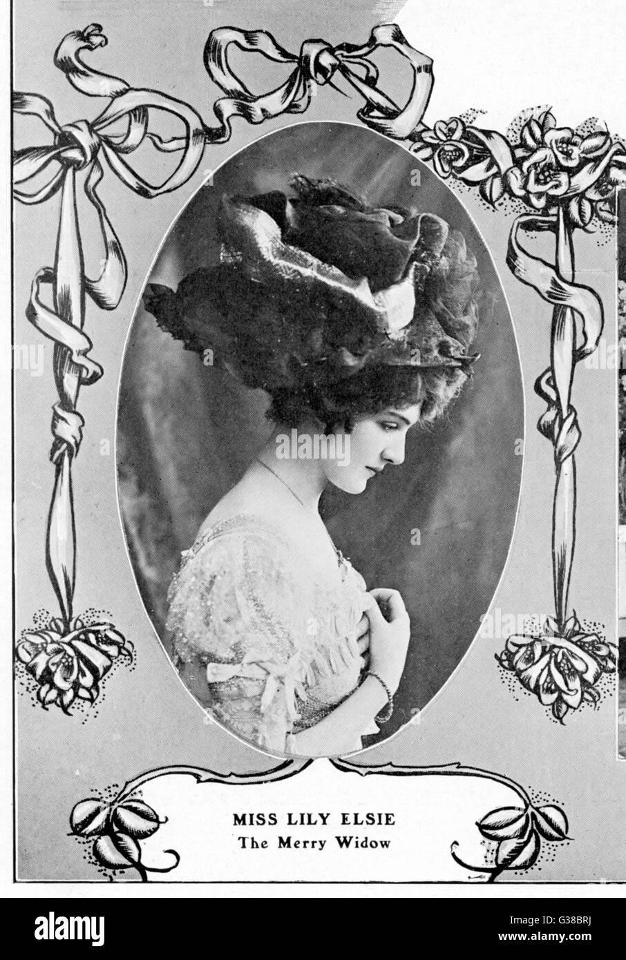 CHAPEAU DE VEUVE JOYEUSE 1907 Banque D'Images