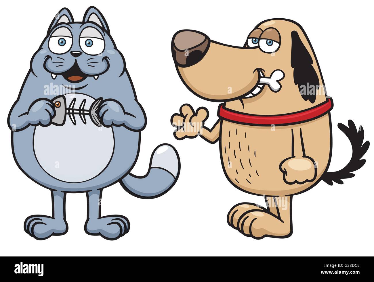 Dog and cat cartoon Banque de photographies et d’images à haute ...