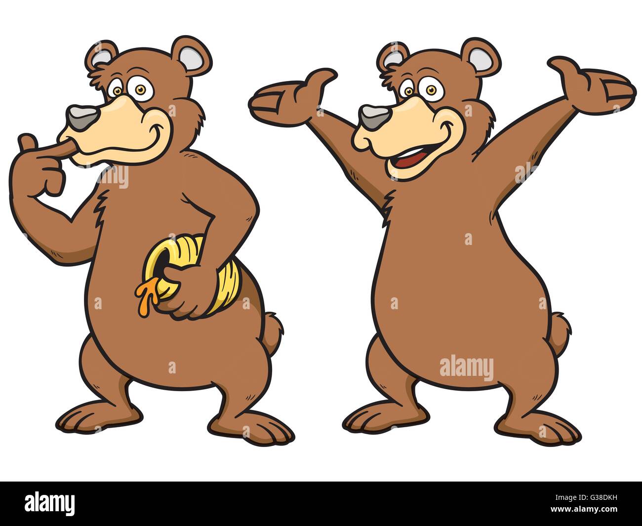Cartoon Vector illustration de l'ours brun Illustration de Vecteur