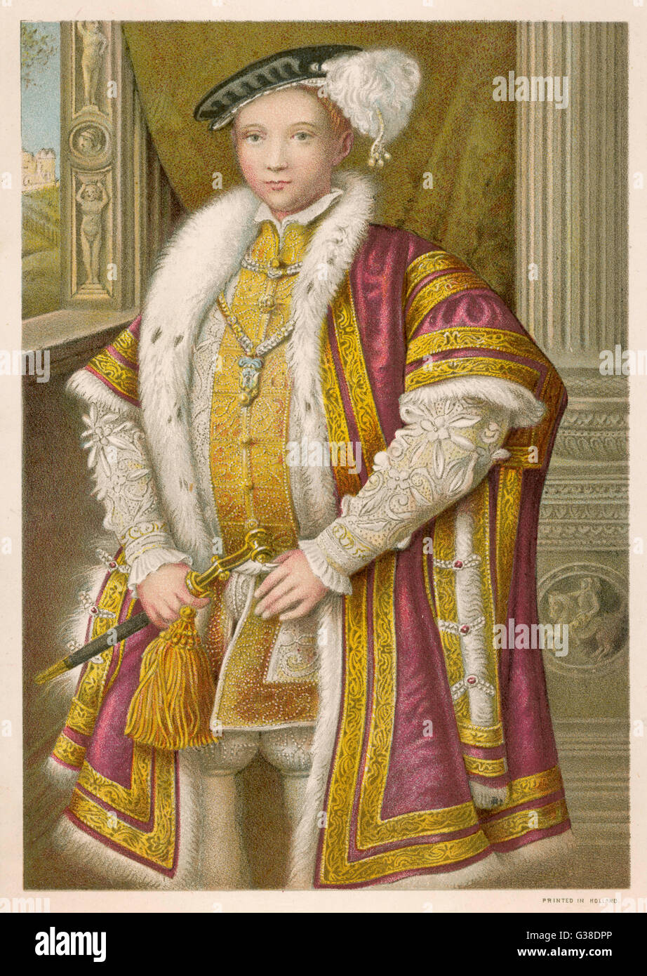 Édouard VI seul enfant de Henry VIII et de sa troisième épouse, Jane Seymour, et seul fils légitime, régna de 1547 à 1553 Date : 1537 - 1553 Banque D'Images