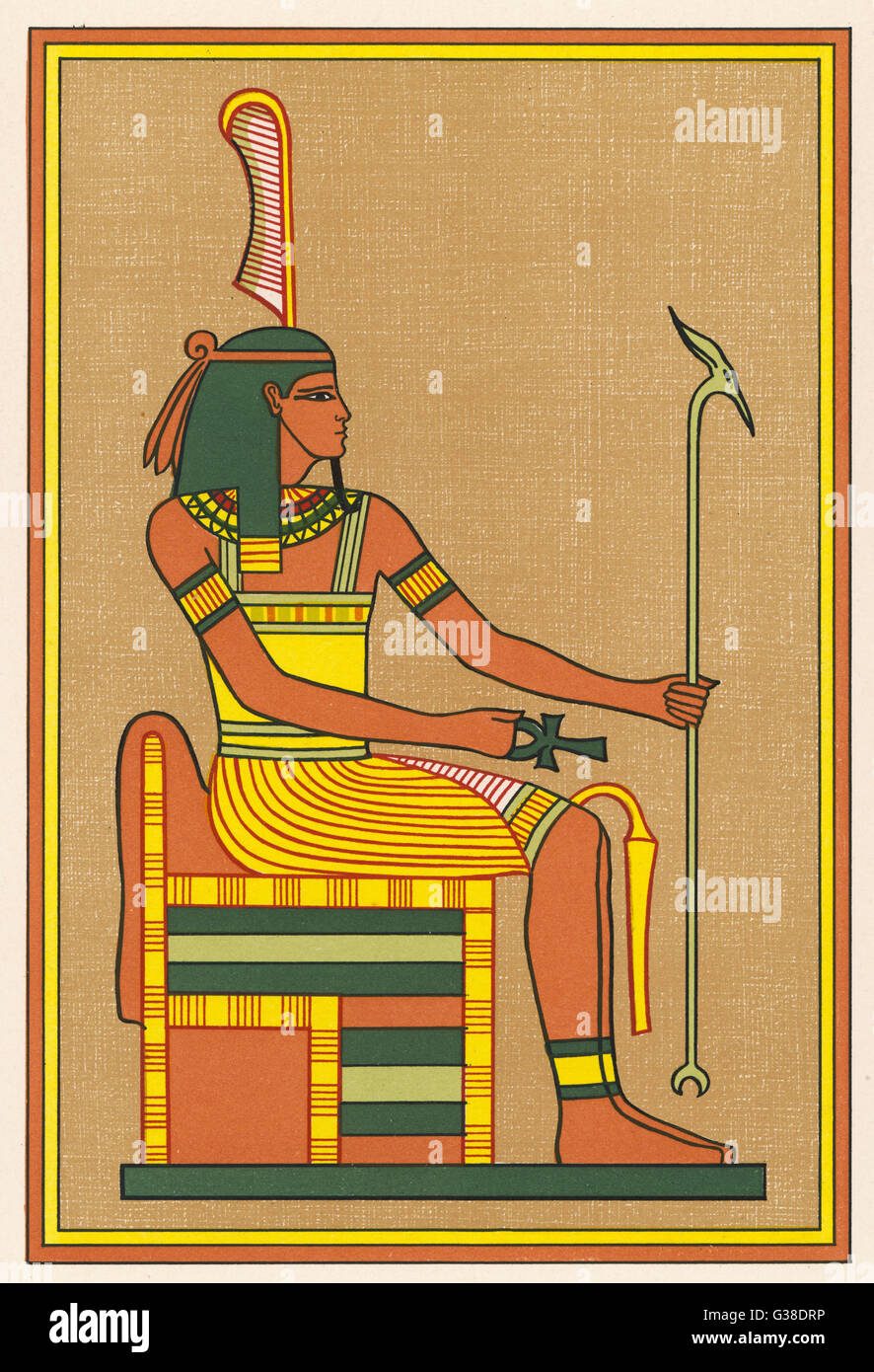 Le dieu de la lumière du soleil et l'air, il est souvent représenté séparant GEB, le Earth-God, écrou de sa sœur, le ciel- Dieu Banque D'Images