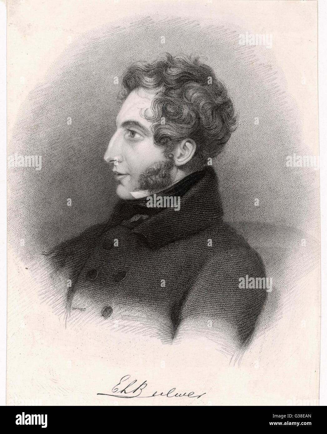 EDWARD BULWER LYTTON, écrivain, dramaturge et politicien Date : 1803 - 1873 Banque D'Images