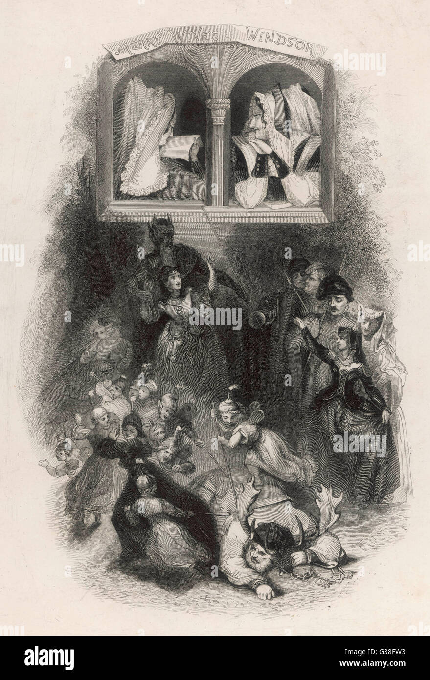 Les femmes Joyeuses de Windsor par Shakespeare Banque D'Images