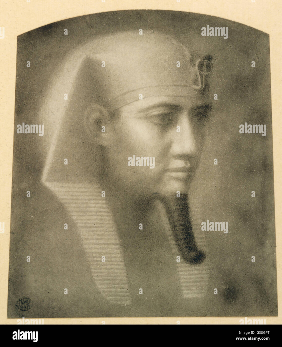 Khafré, également connu sous le nom de pharaon KHÉPHREN (ive dynastie) fils de Chéops régna Date : 2558 - 2532 av. Banque D'Images