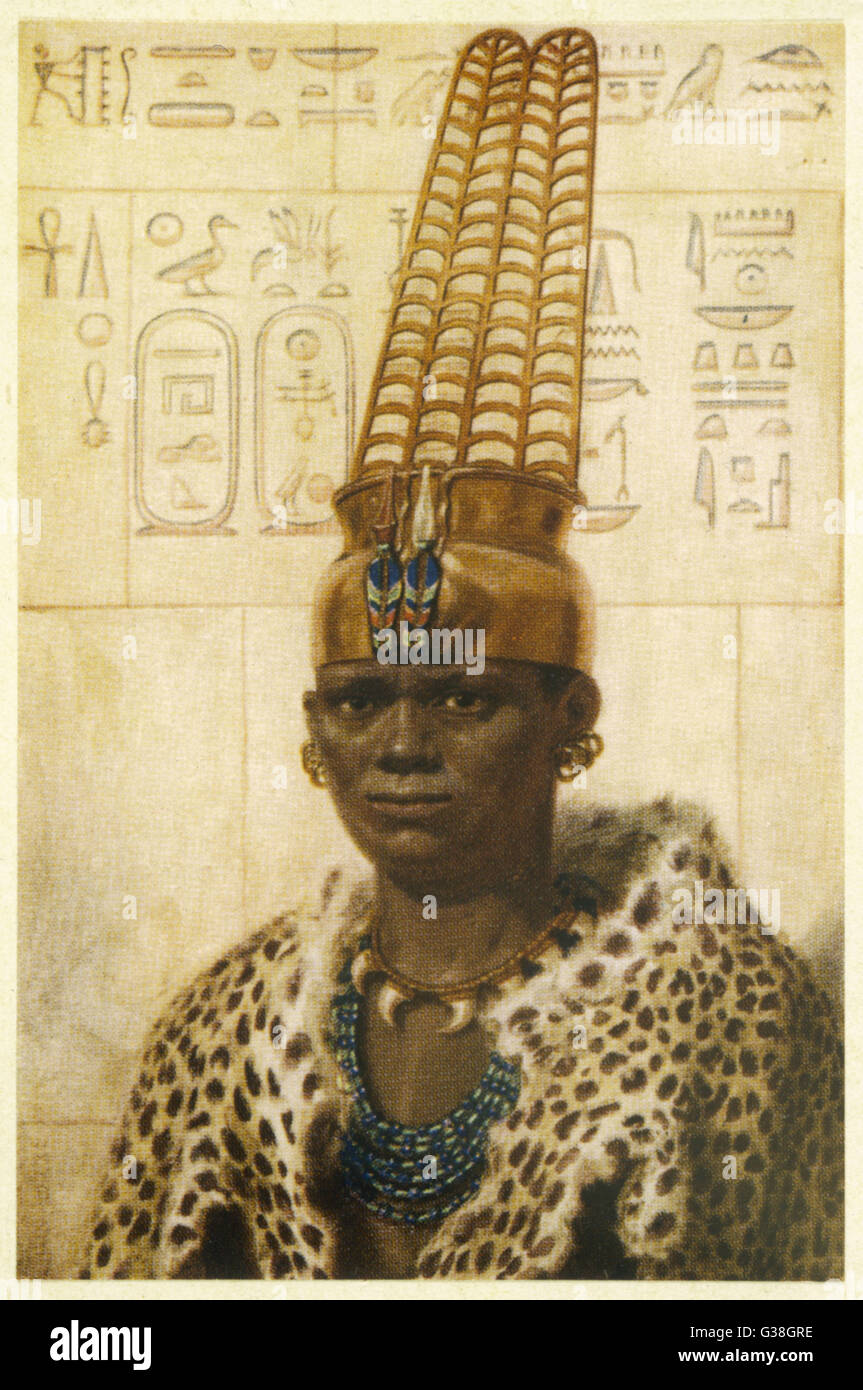TAHARQA, Pharaon (25e dynastie) a lancé de vastes projets de construction de toute l'Égypte et la Nubie Date : régna de 690 à 664 av. Banque D'Images