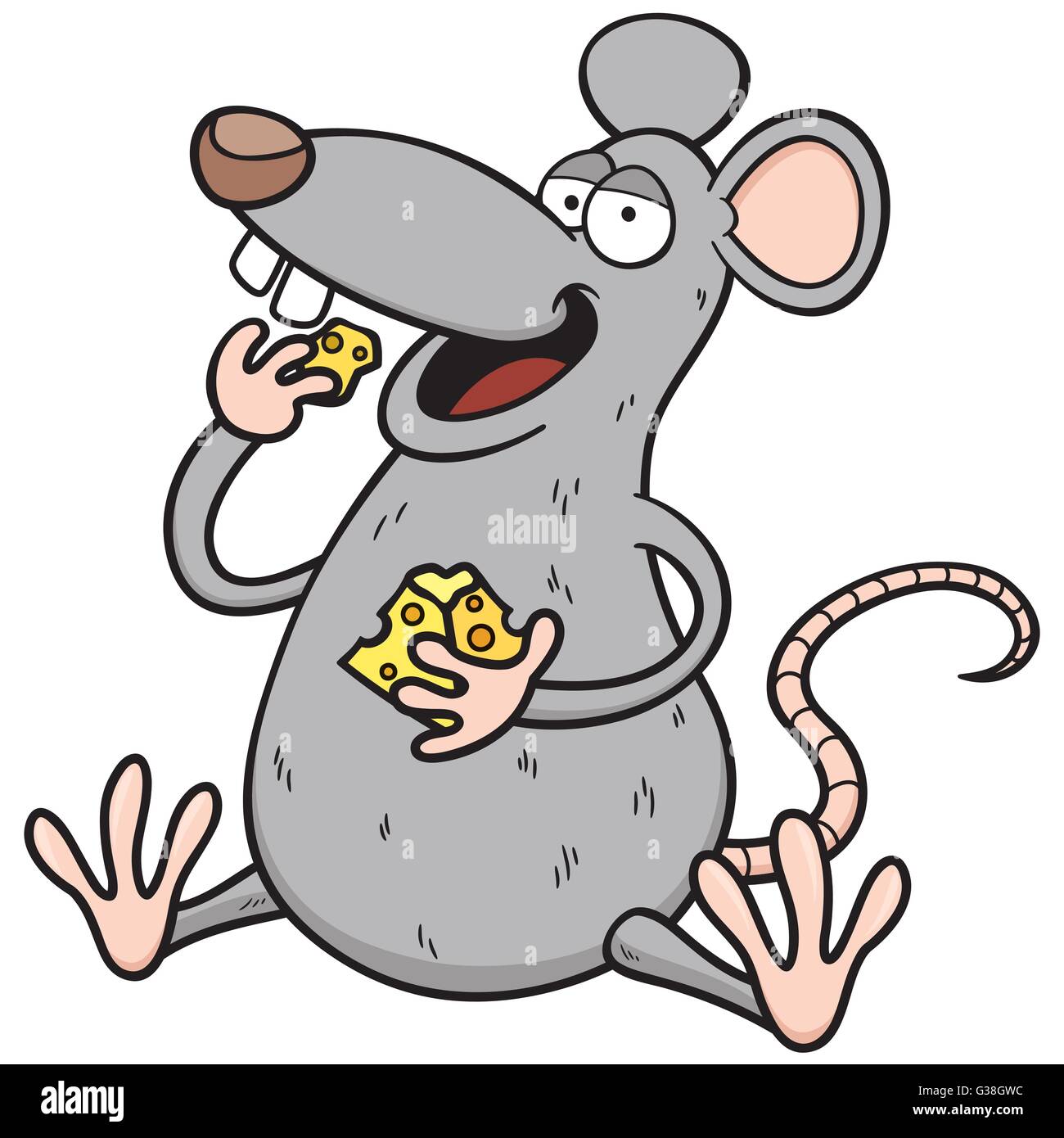 Cartoon Vector illustration de rat Illustration de Vecteur
