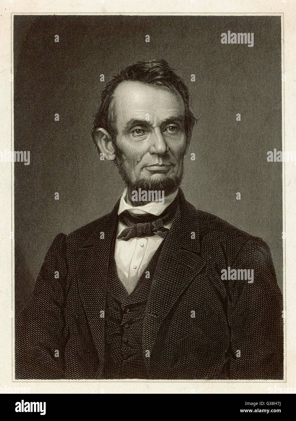 ABRAHAM LINCOLN (1809 - 1865) Président des États-Unis Banque D'Images