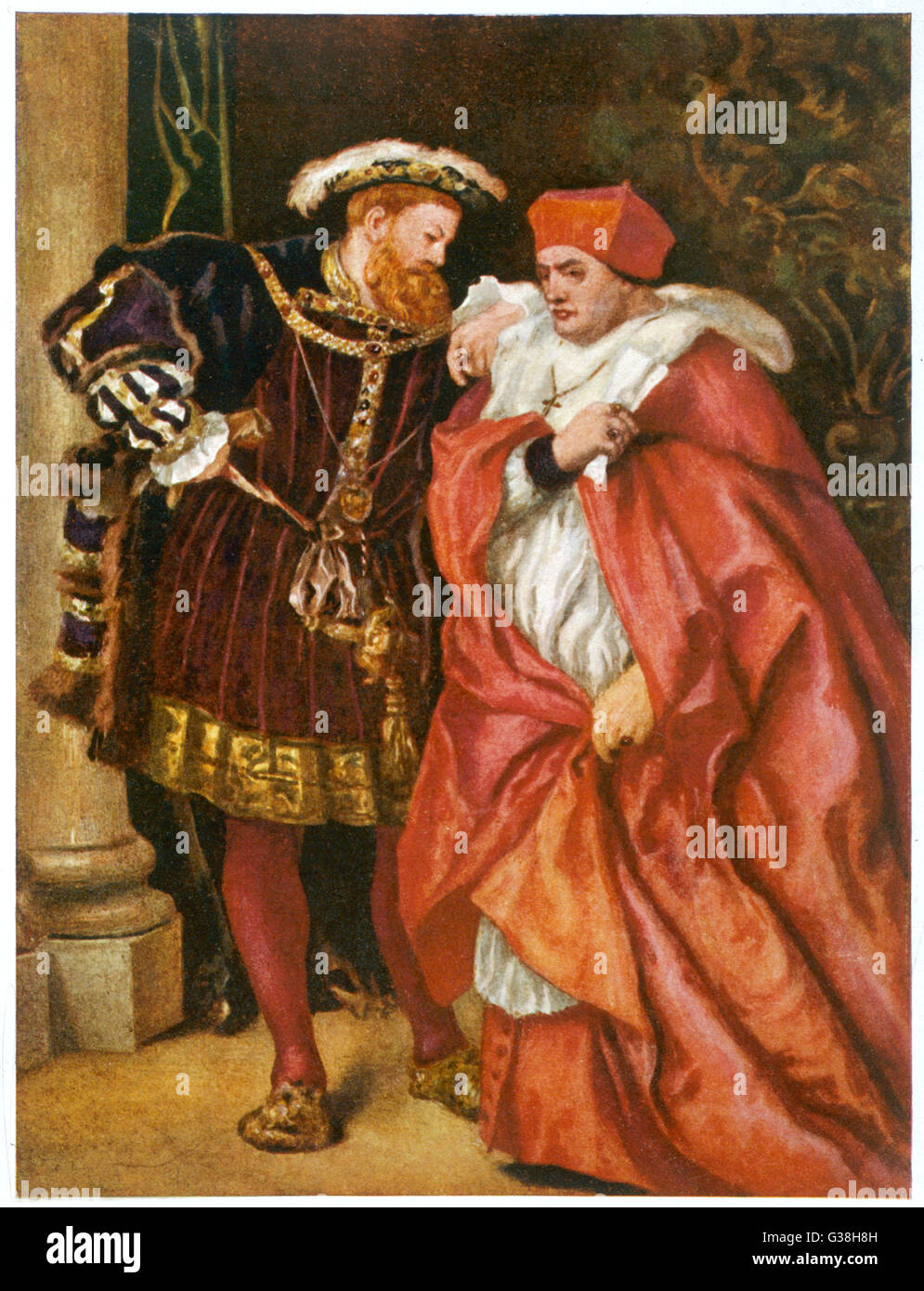 Le Cardinal Wolsey, THOMAS avec le Roi Henry VIII - British image Photo  Stock - Alamy