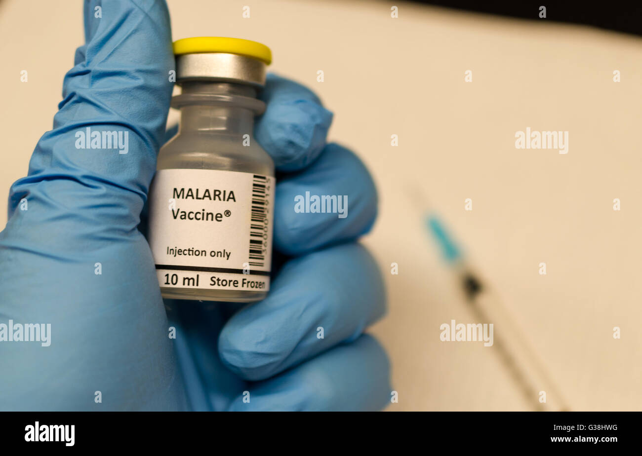 Vaccin contre le paludisme Banque D'Images