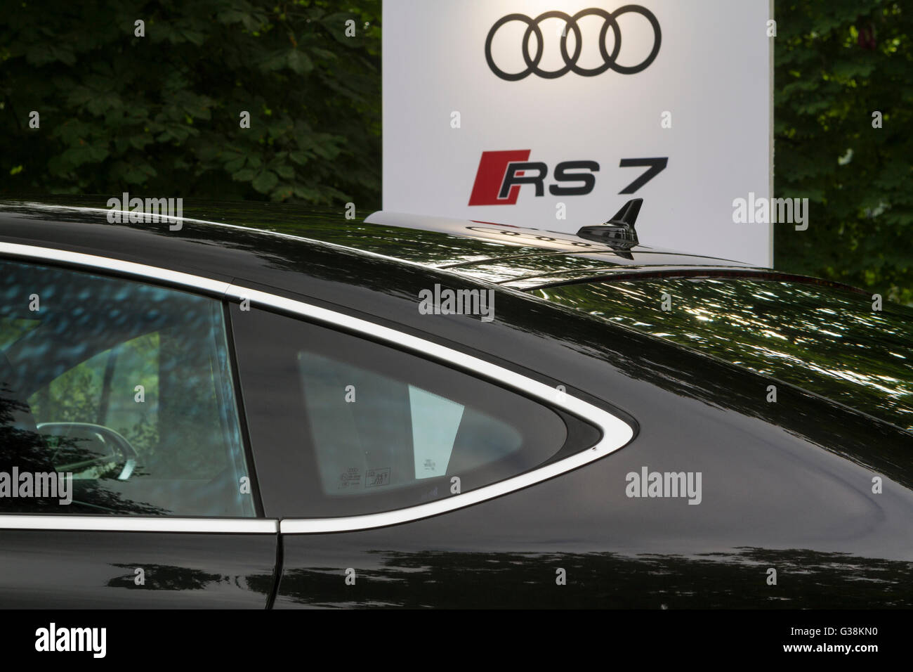 Turin, Italie, 8 juin 2016. Détail d'un Audi RS 7 Sportback Banque D'Images