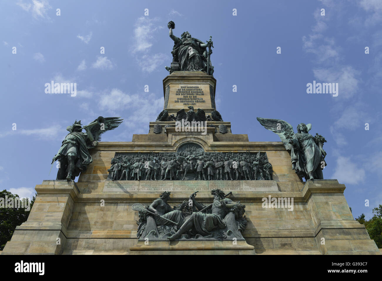 Niederwalddenkmal, Niederwald monument, Rudesheim, Hesse, Allemagne / Rüdesheim Banque D'Images