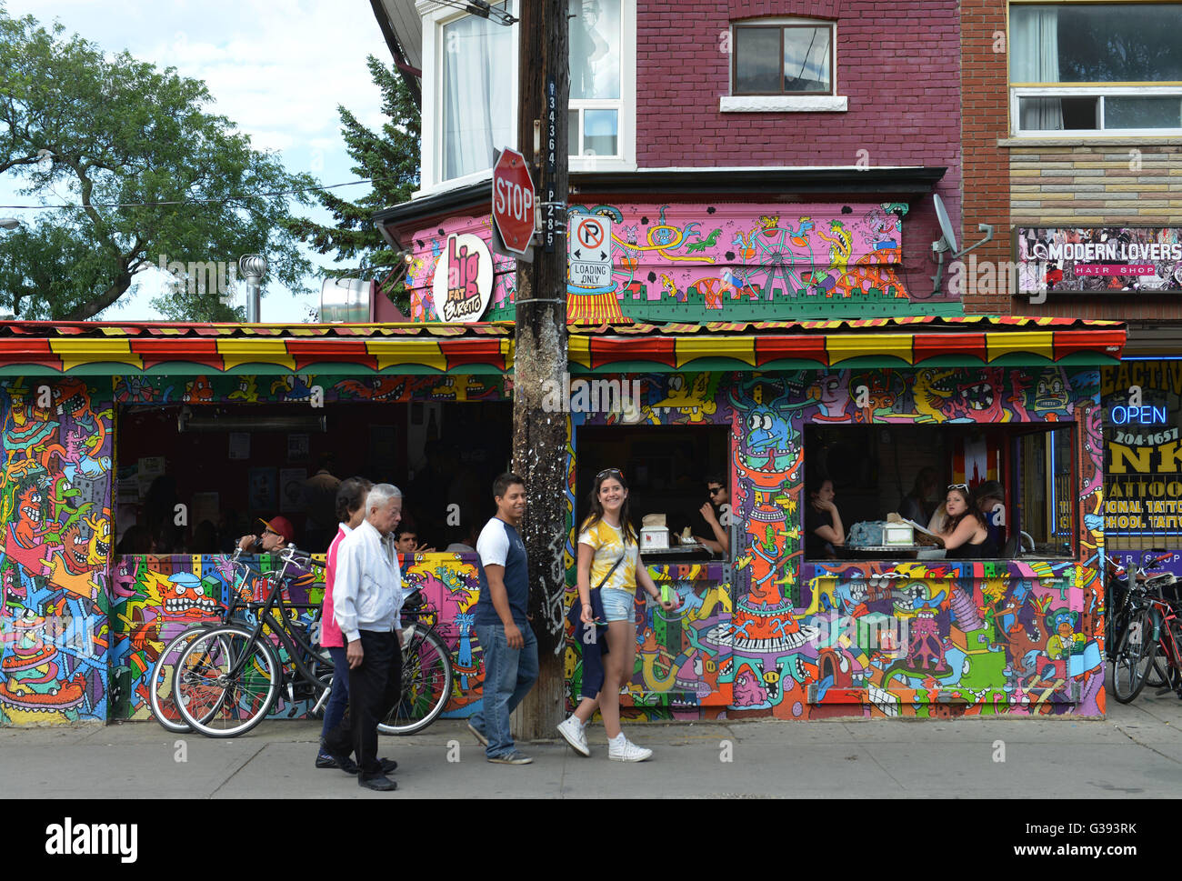 Marché de Kensington, Kensington Avenue, Toronto, Ontario, Canada Banque D'Images