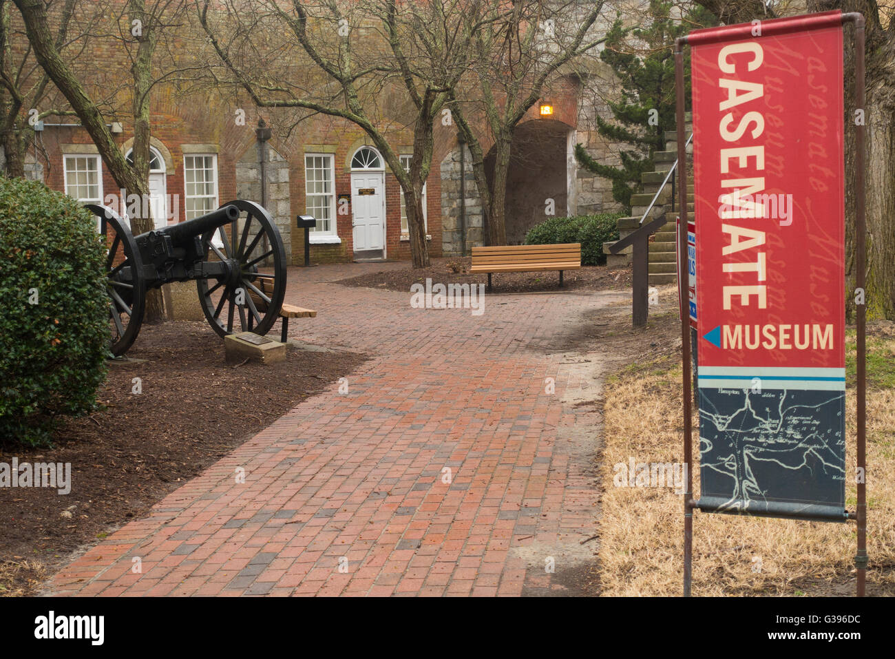 Casemate Museum Fort Monroe Hampton Roads en Virginie Banque D'Images
