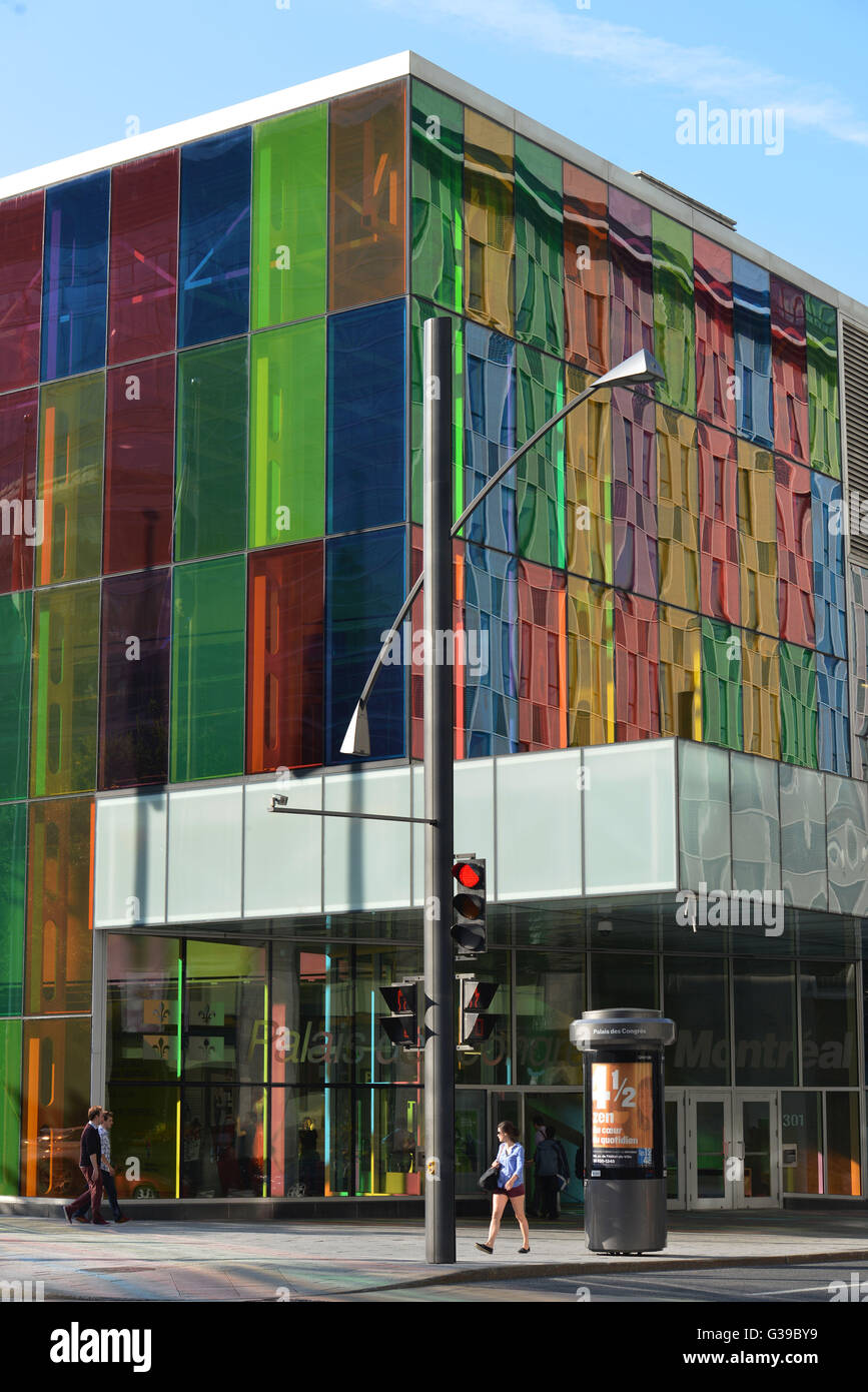 Centre des congrès de Montréal, rue Saint Antoine Ouest, Montréal, Québec, Canada Banque D'Images