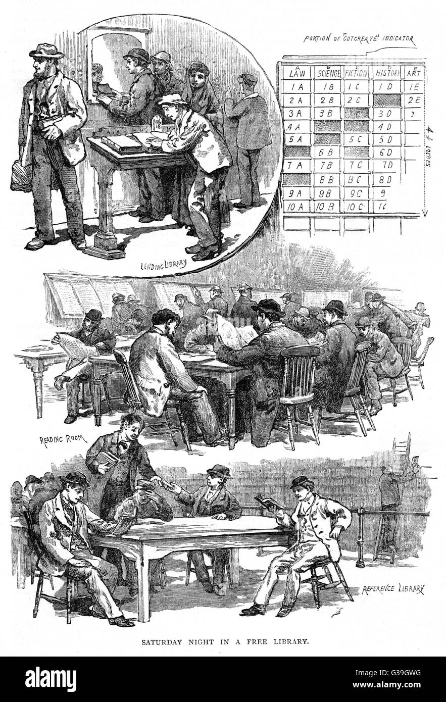 BIBLIOTHÈQUE PUBLIQUE GRATUITE Banque D'Images