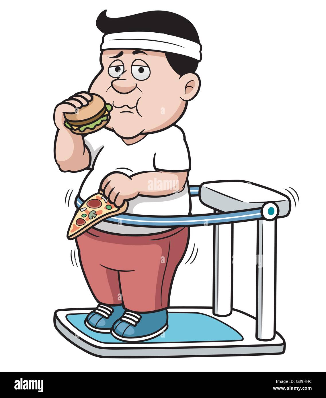 Vector illustration de Fat Man fitness Illustration de Vecteur