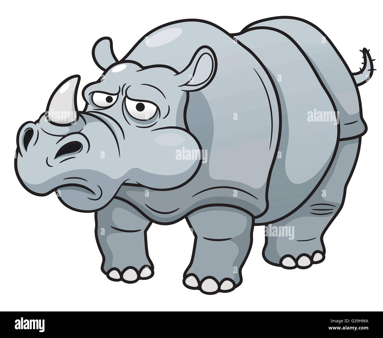 Cartoon Vector illustration de Rhinos Illustration de Vecteur