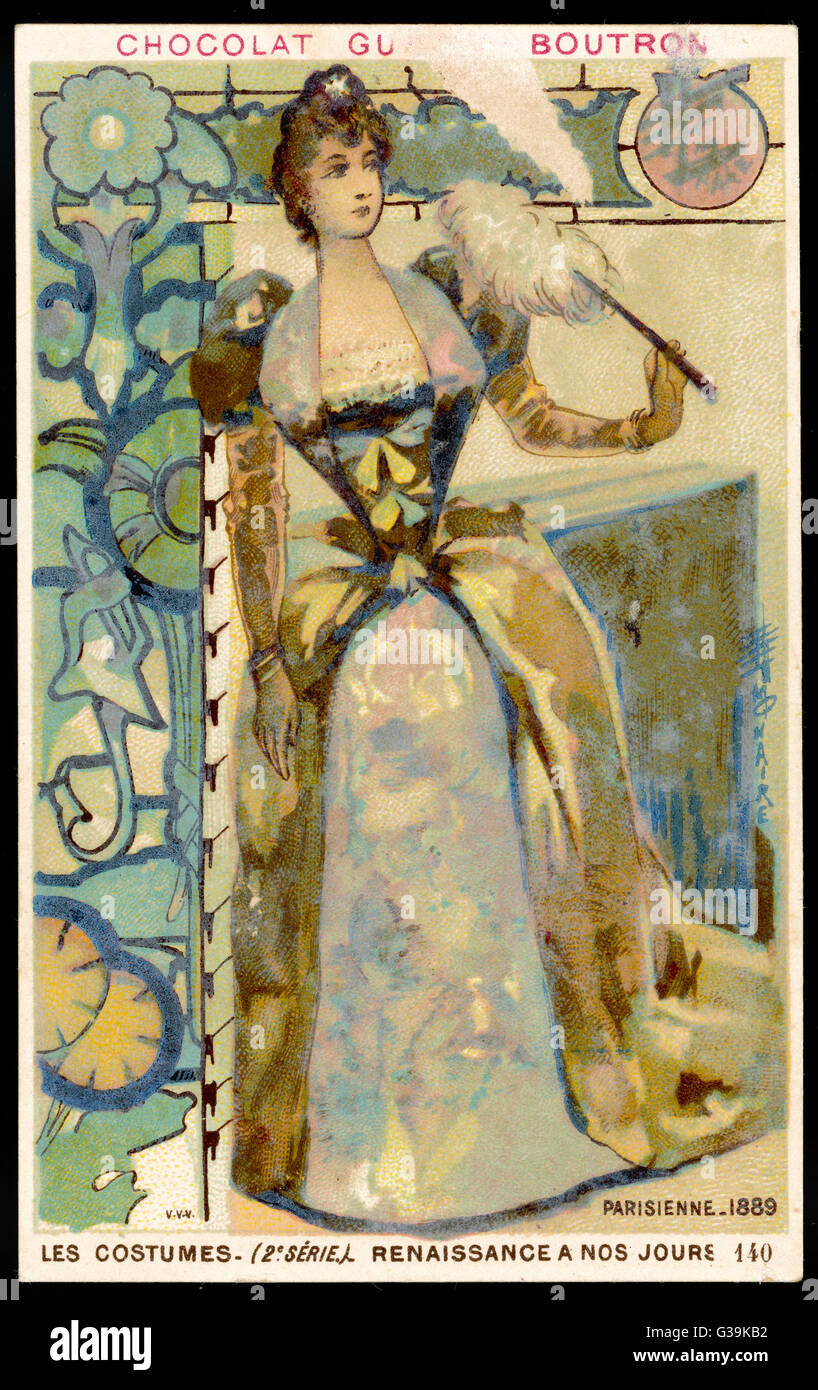 Costume - femmes - Paris 1889 Banque D'Images