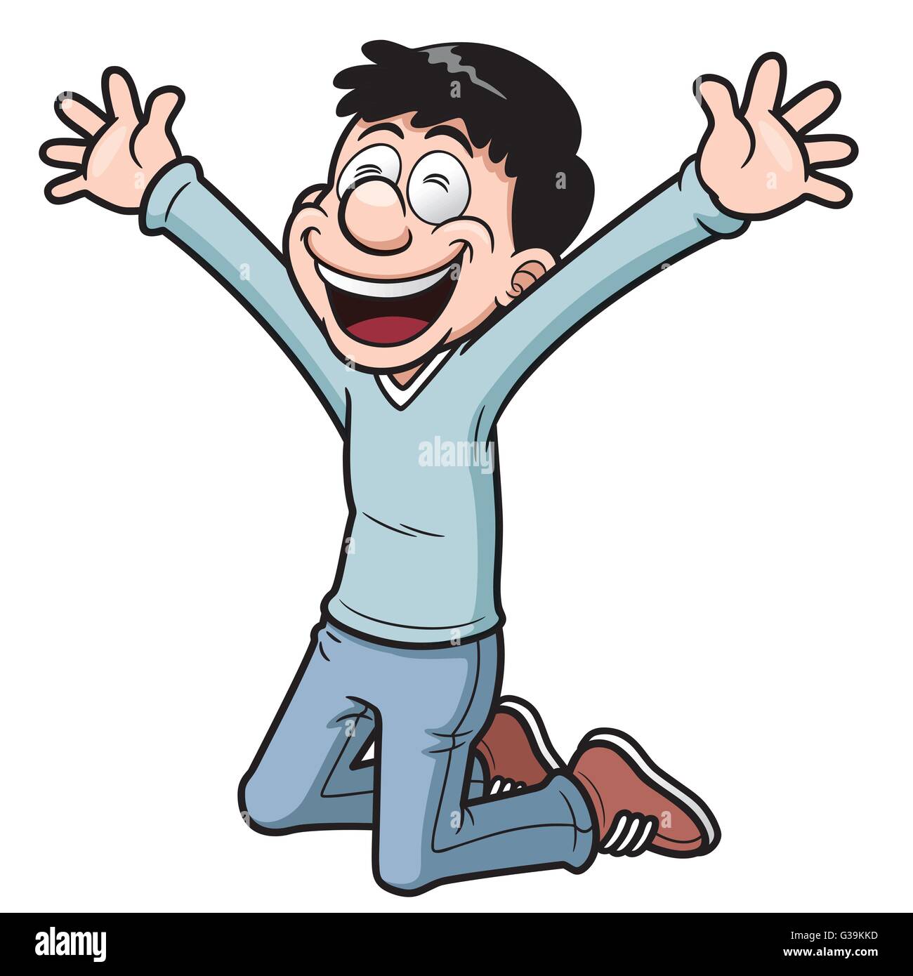 Vector illustration de l'homme heureux Cartoon Illustration de Vecteur