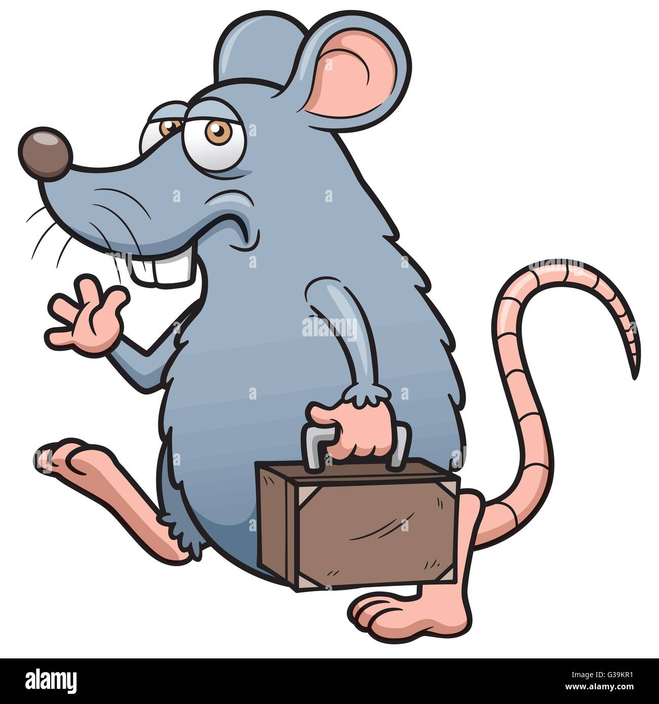 Cartoon Vector illustration de sortir de rat Illustration de Vecteur