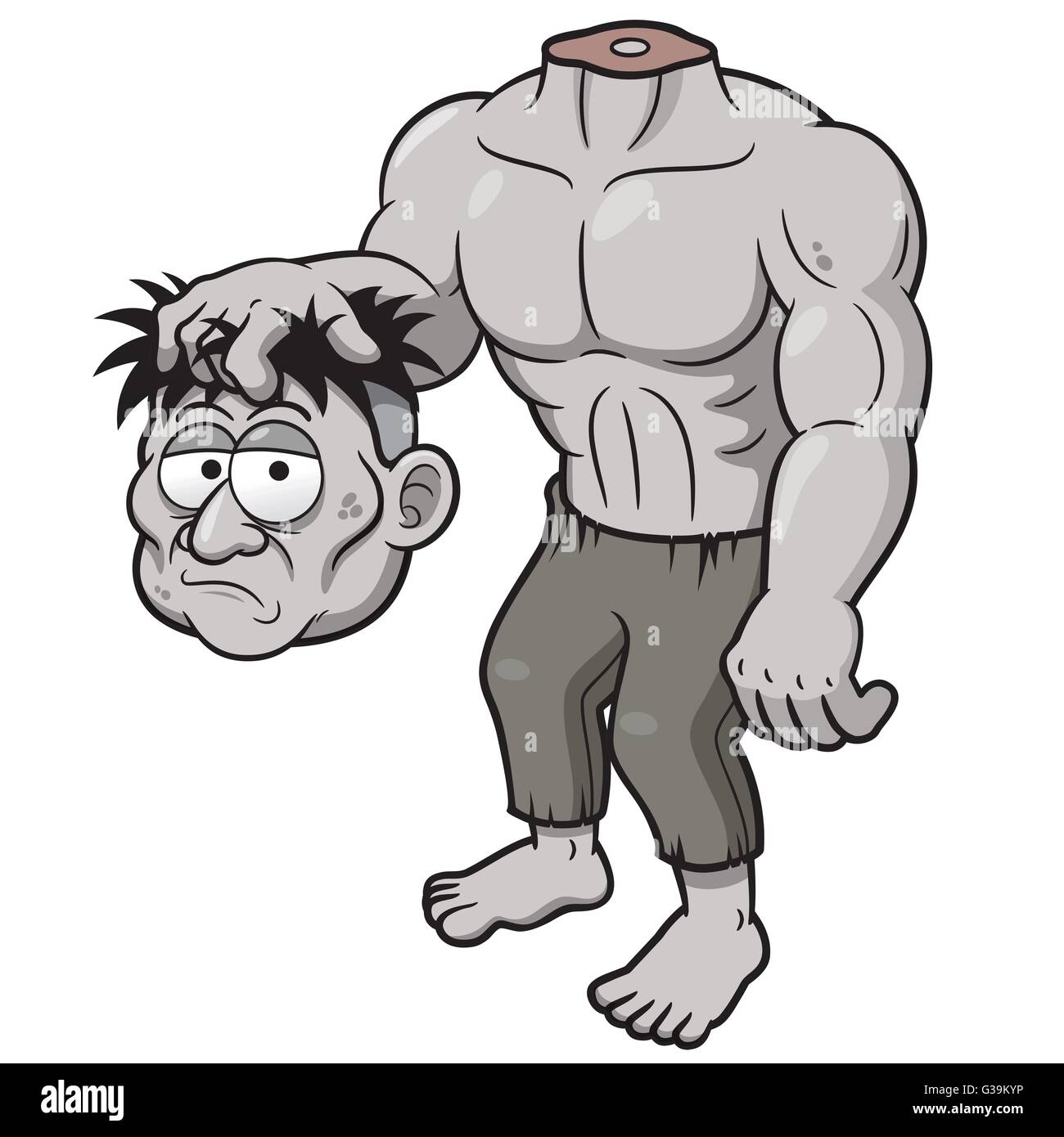 Vecteur d'illustration de Cartoon headless Zombie Illustration de Vecteur