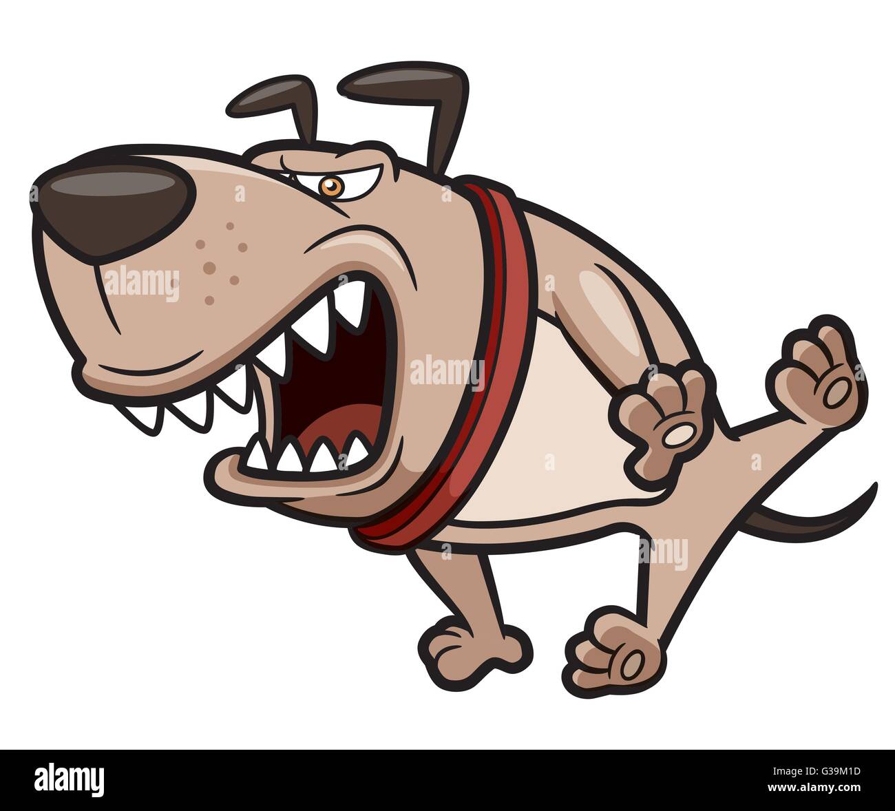 Vector illustration de chien en colère Cartoon Illustration de Vecteur