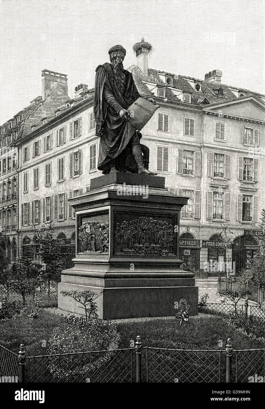 JOHANN GUTENBERG/STATUE Banque D'Images