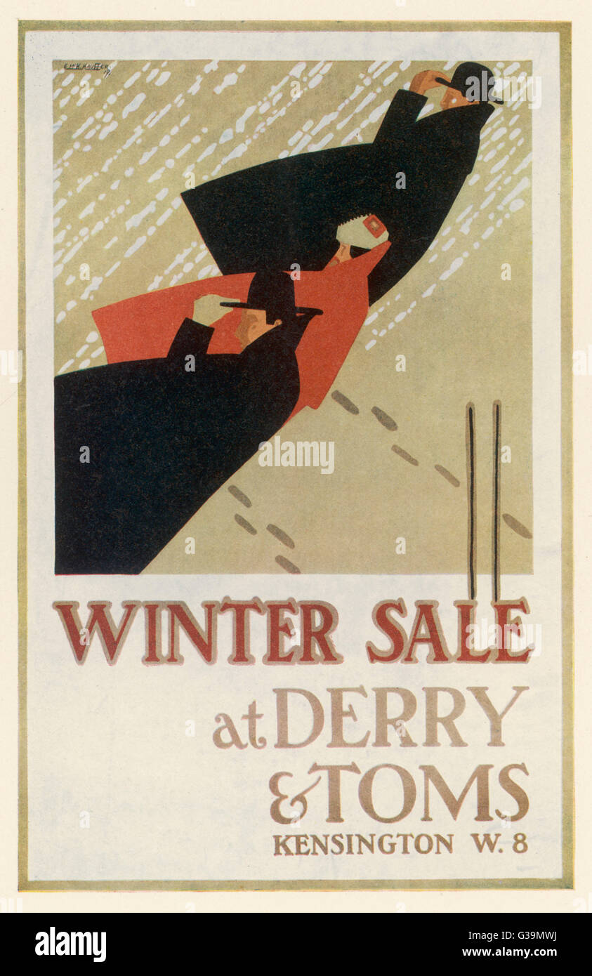 Affiche Derry and Toms Banque D'Images