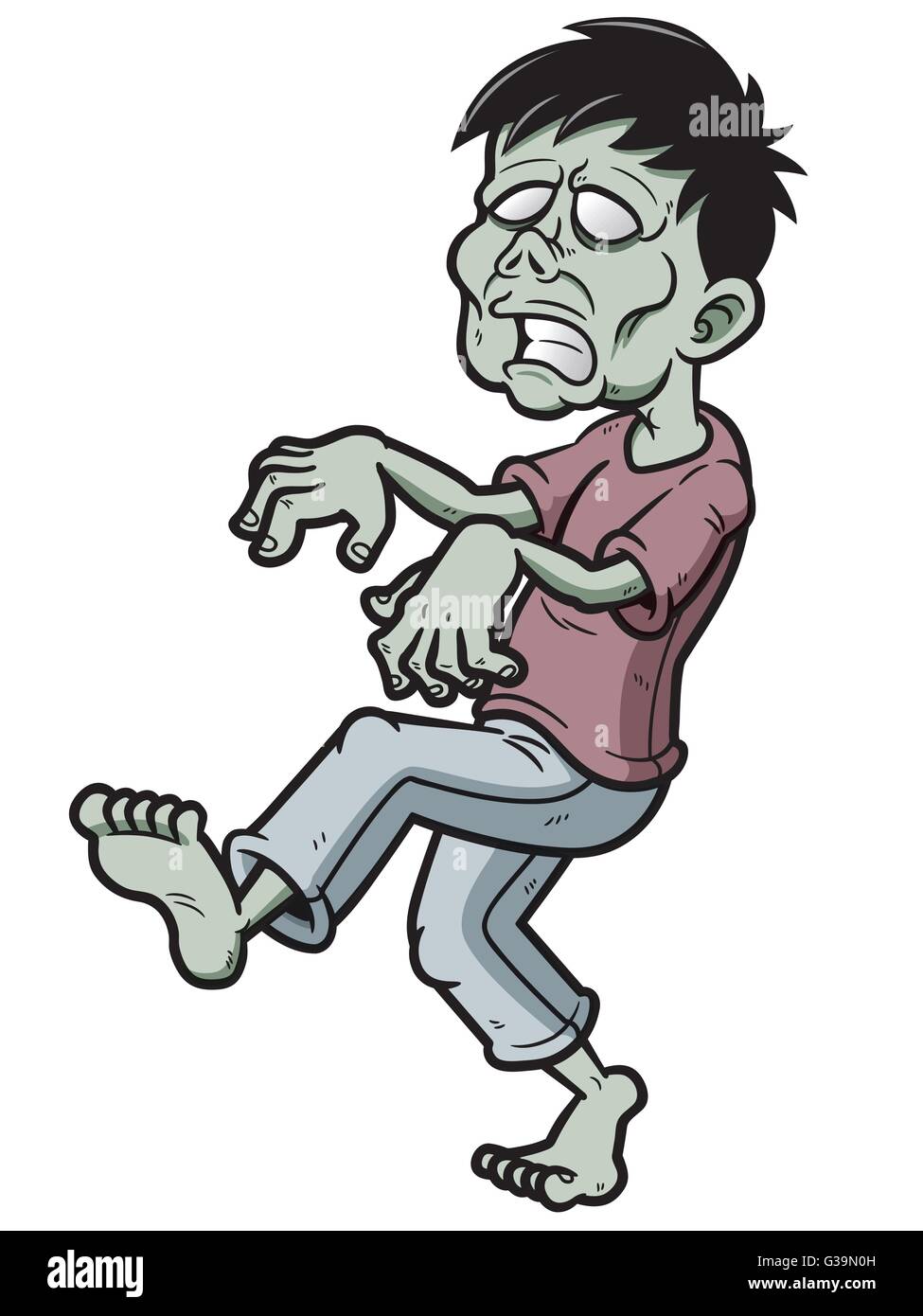 Vector illustration de zombie Cartoon Illustration de Vecteur