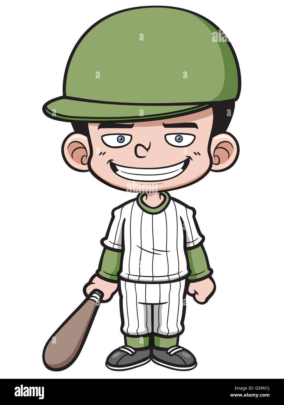 Cartoon Vector illustration de joueur de baseball Illustration de Vecteur