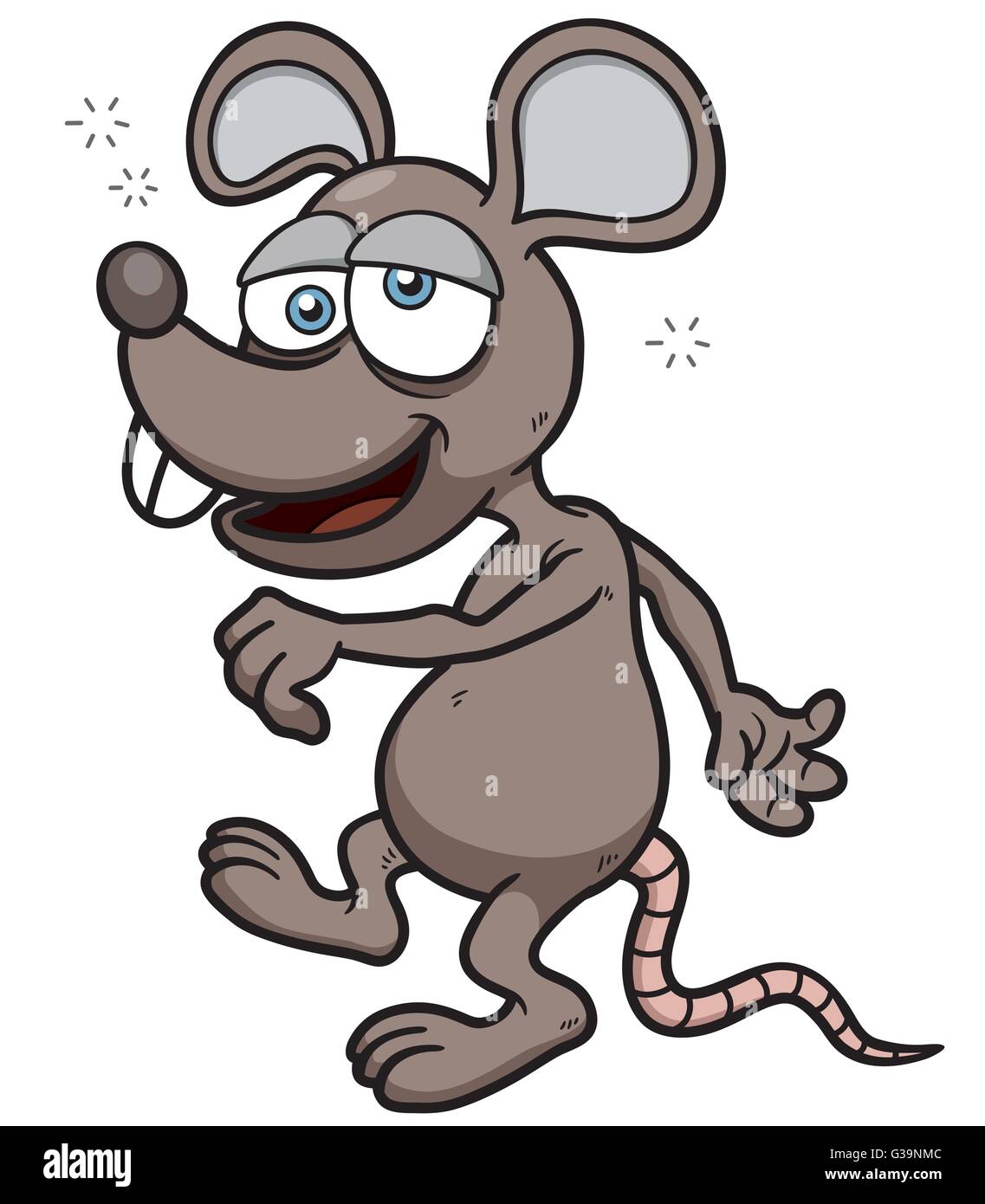 Cartoon Vector illustration de Dizzy Rat Illustration de Vecteur