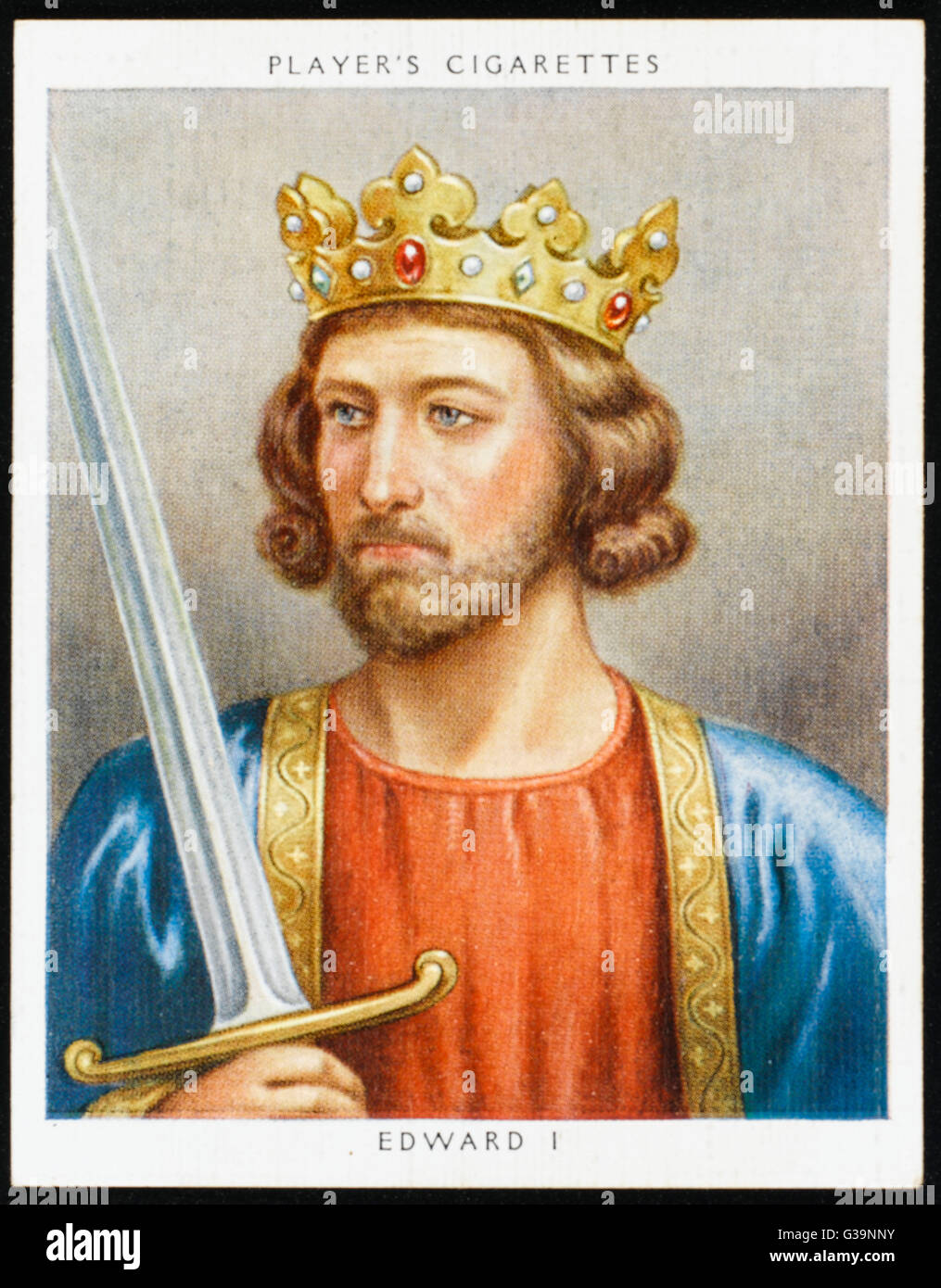 Le roi Édouard Ier qui régna de 1272 - 1307 Date : 1239 - 1307 Banque D'Images