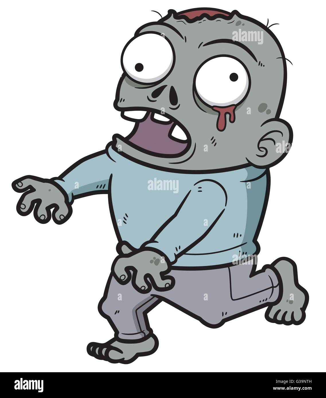 Vector illustration de Zombie Cartoon Illustration de Vecteur