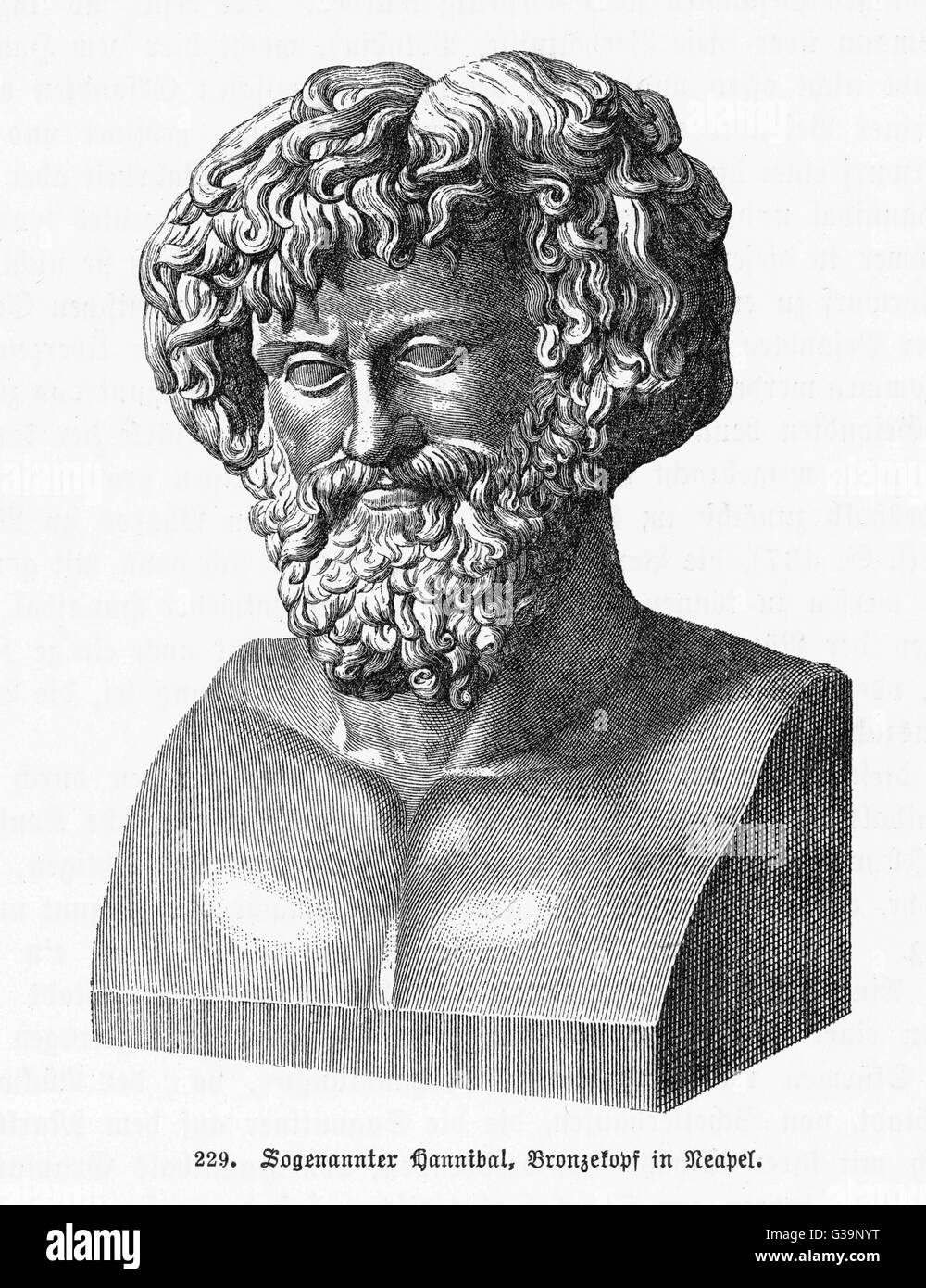 Général Carthaginois Hannibal, célèbre pour sa traversée des Alpes Date : 247 - 183 av. Banque D'Images