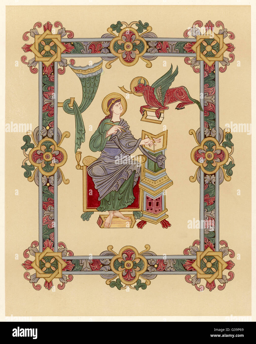 MS - ÉVANGILE DU 11TH SIÈCLE Banque D'Images