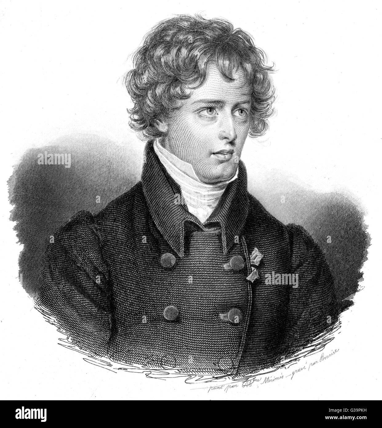 VICTOR JACQUEMONT botaniste et voyageur français Date : 1801 - 1832 Banque D'Images