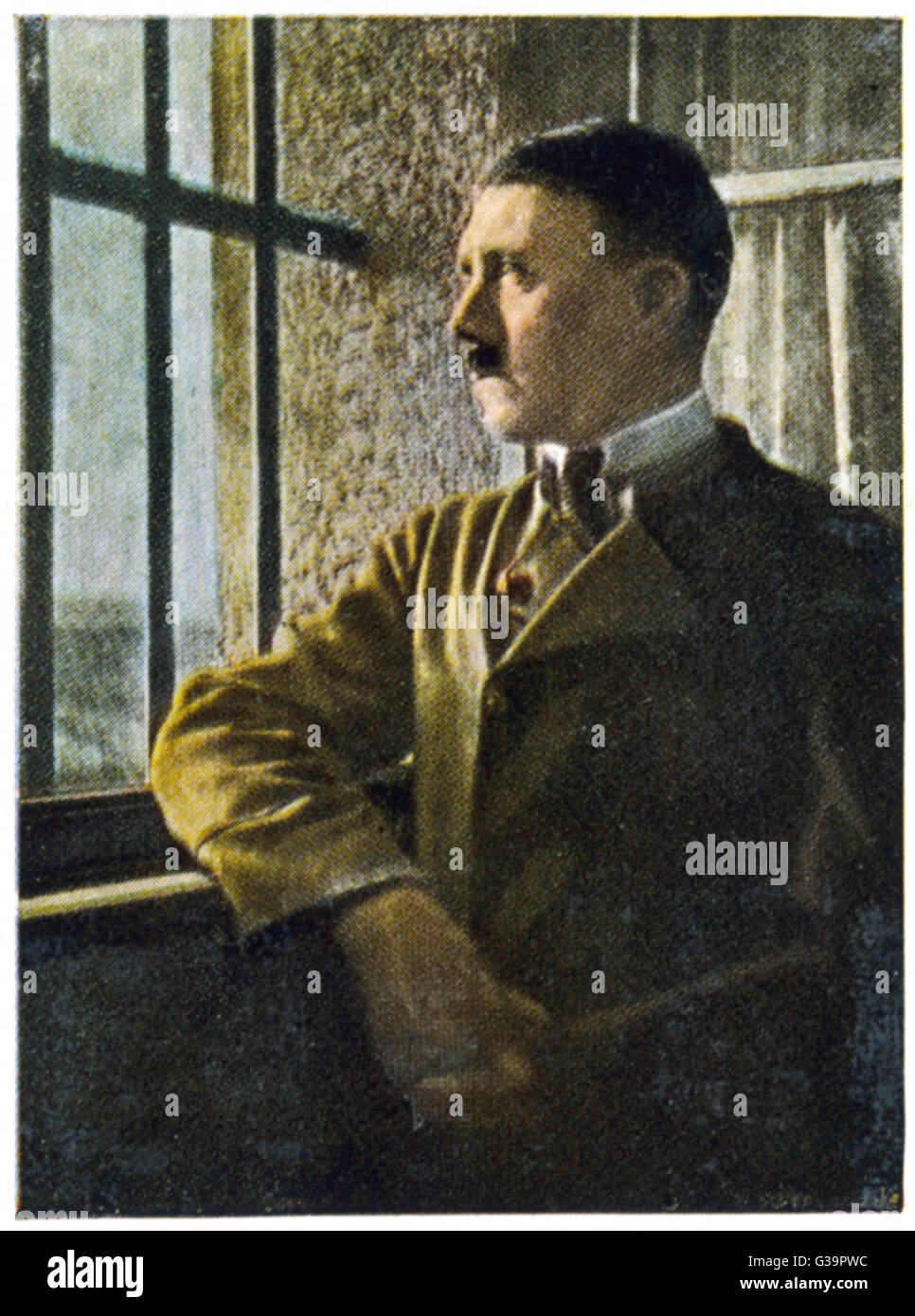 Hitler dans les Festung Landsberg prison après l'échec du putsch de Munich. Date : 1923 Banque D'Images
