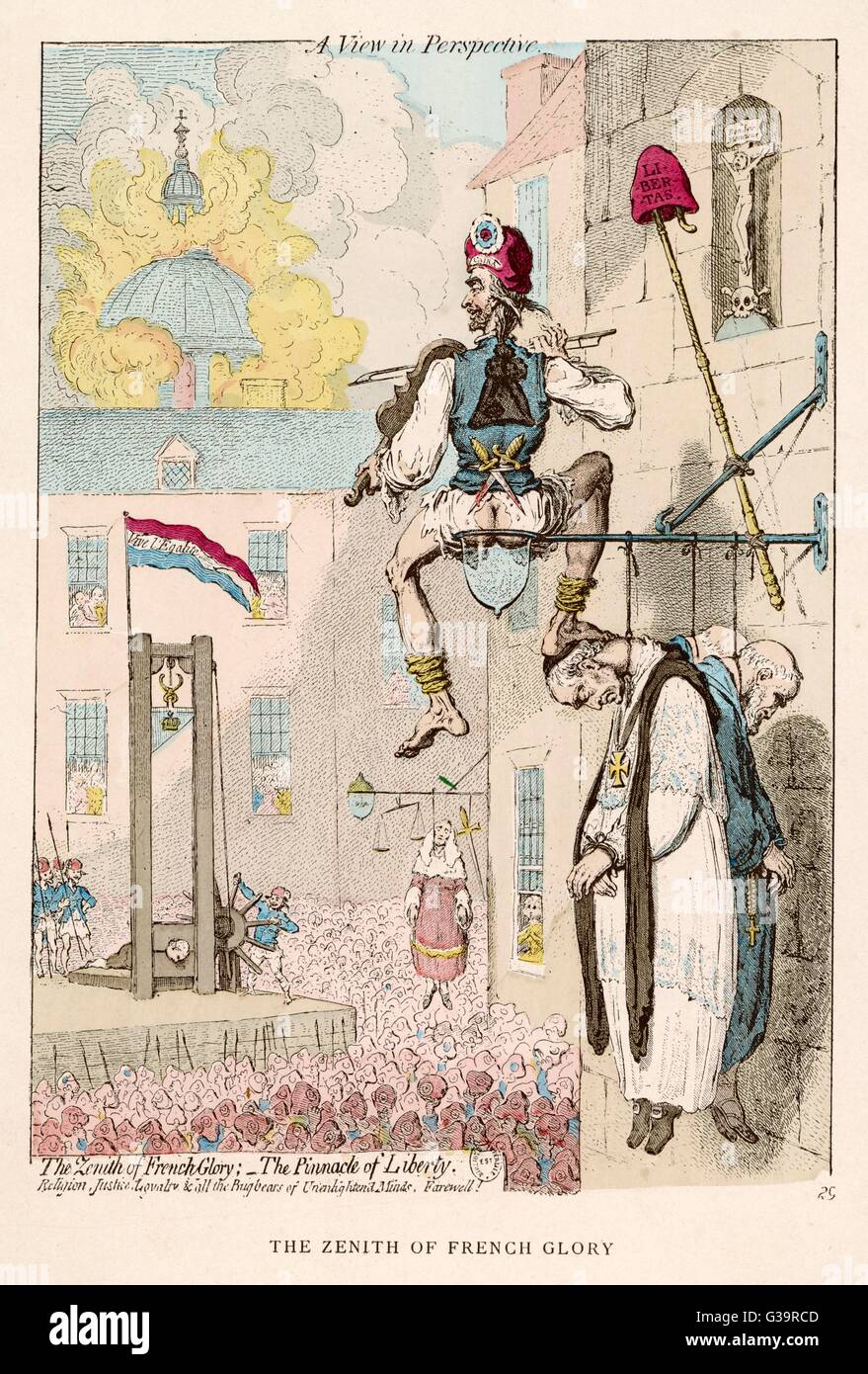 CARICATURE DE LA RÉVOLUTION 1792 Banque D'Images