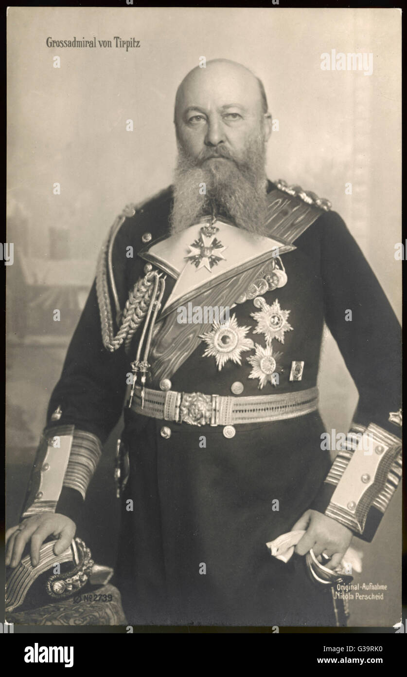 ALFRED VON TIRPITZ commandant naval allemand Date : 1849 - 1930 Banque D'Images