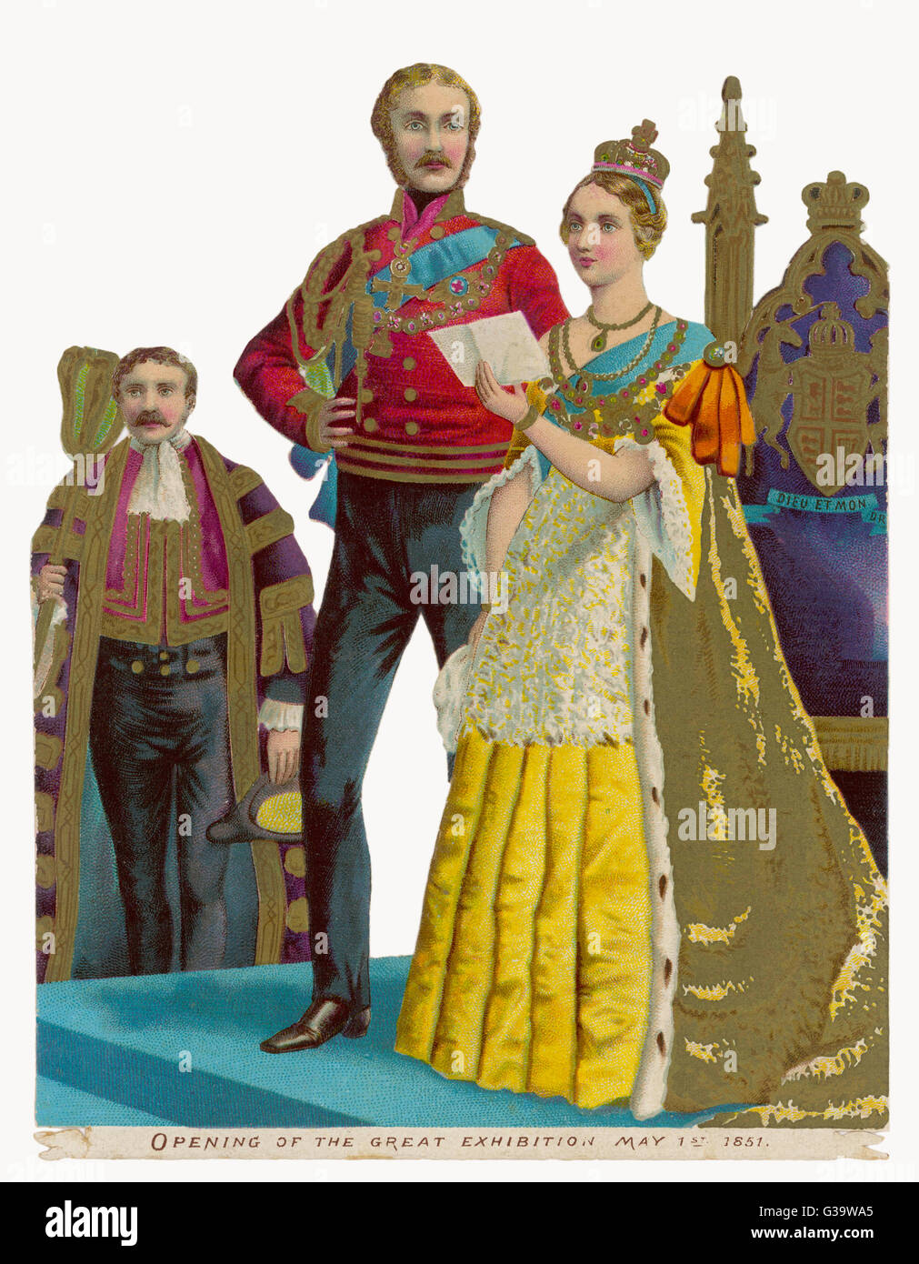 Victoria et Albert l'ouverture de la Grande Exposition Date : 1 mai 1851 Banque D'Images