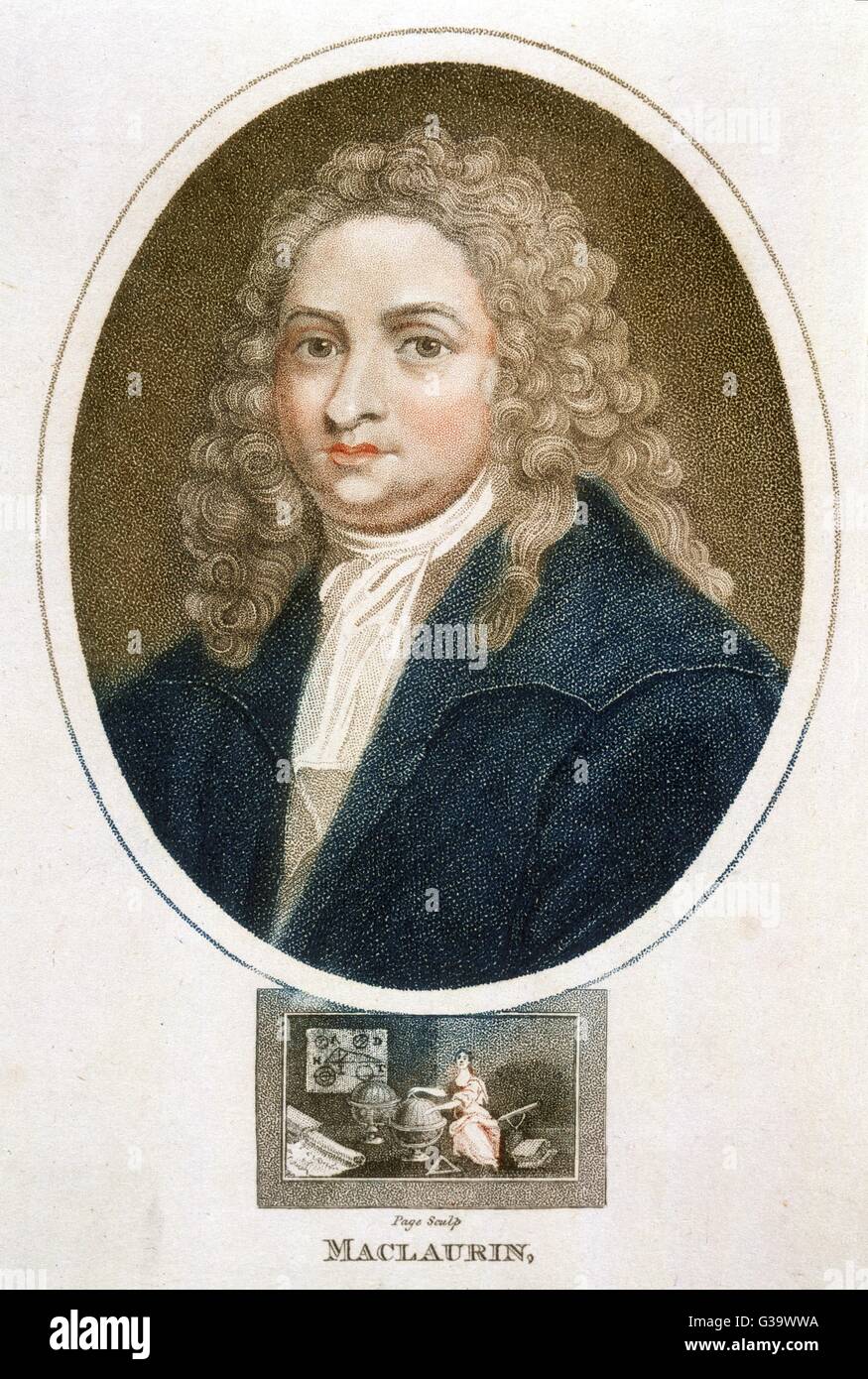 COLIN MACLAURIN mathématicien écossais Date : 1698 - 1746 Banque D'Images