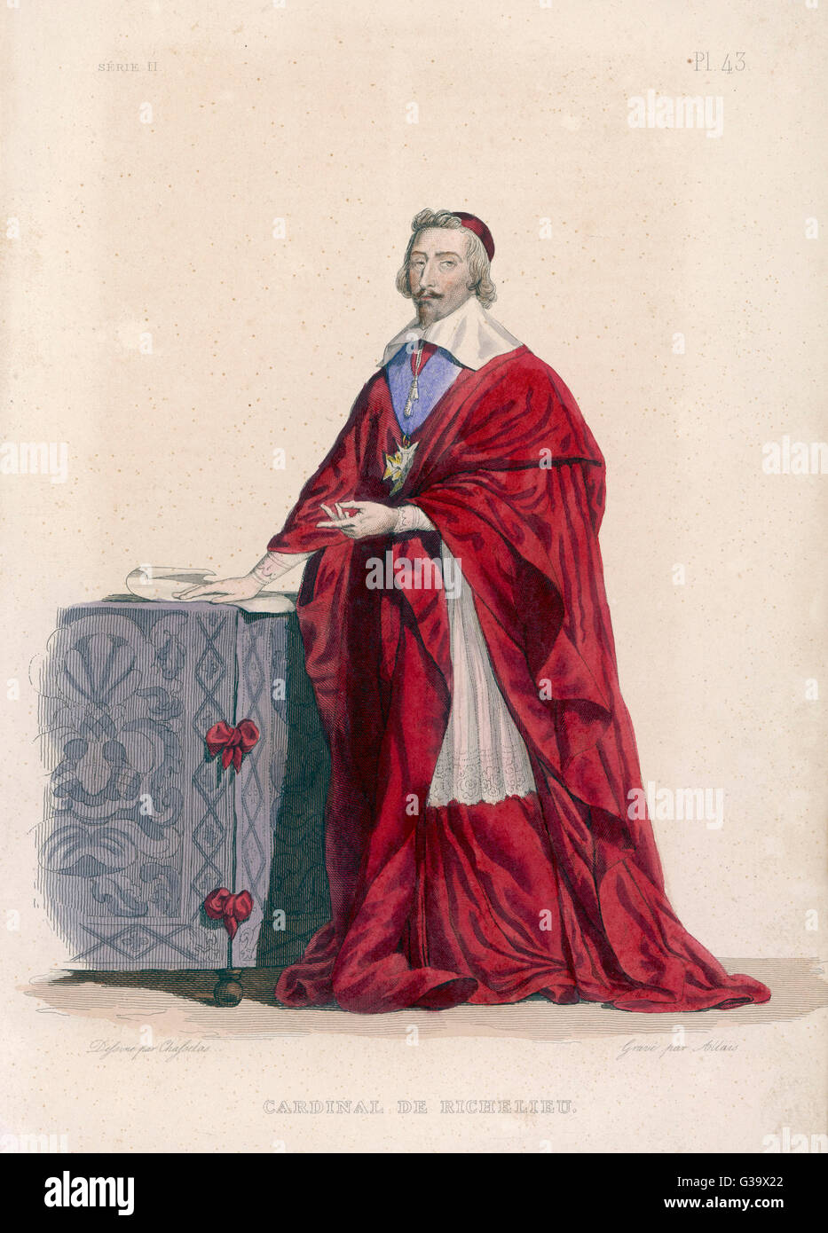 Jean Armand Duplessis, duc de Richelieu, cardinal et homme d'État français Date : 1585 - 1642 Banque D'Images