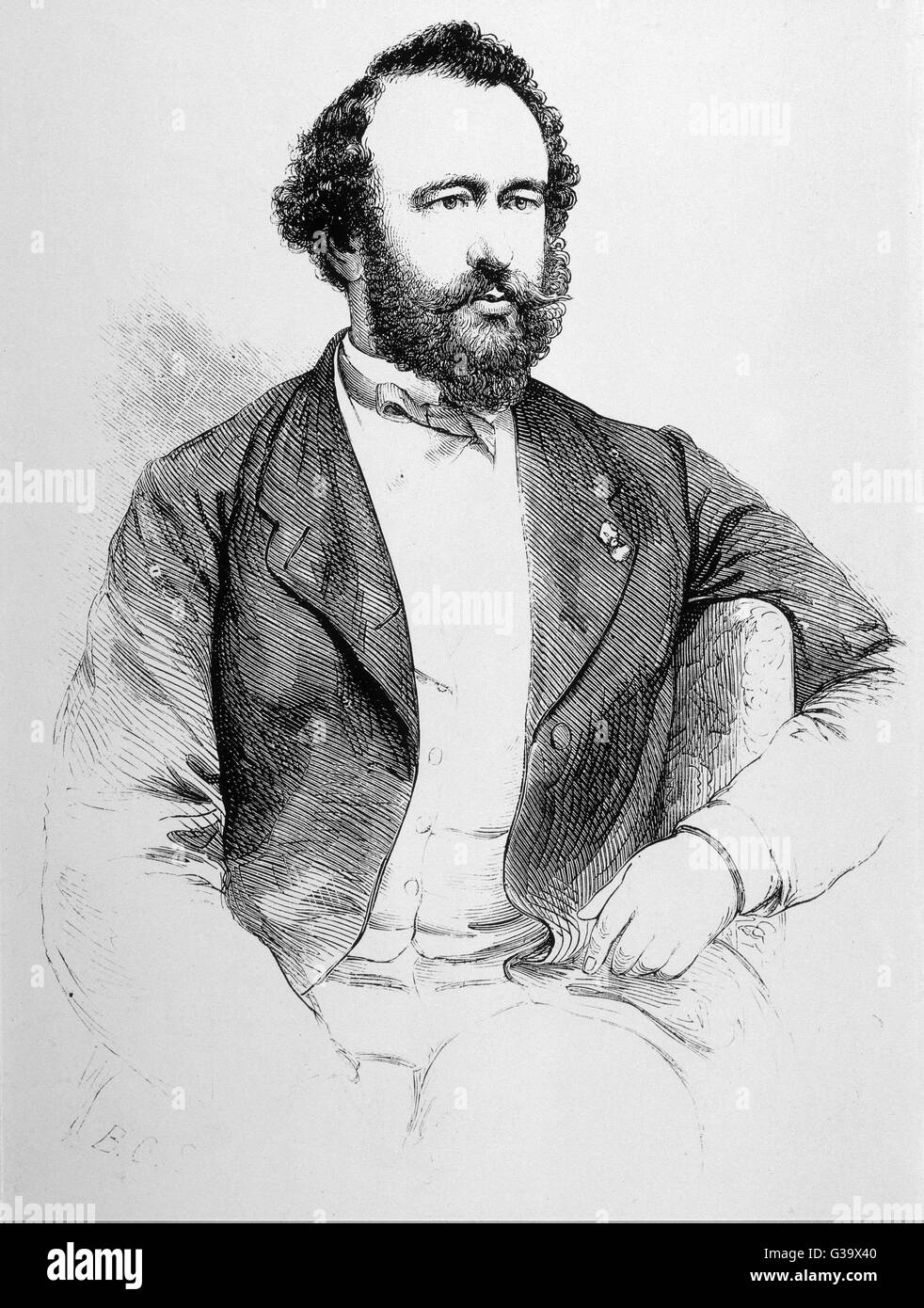 ADOLPHE SAX inventeur français d'instruments de musique Date : 1814 - 1894 Banque D'Images